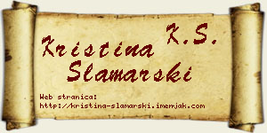 Kristina Slamarski vizit kartica